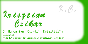 krisztian csikar business card